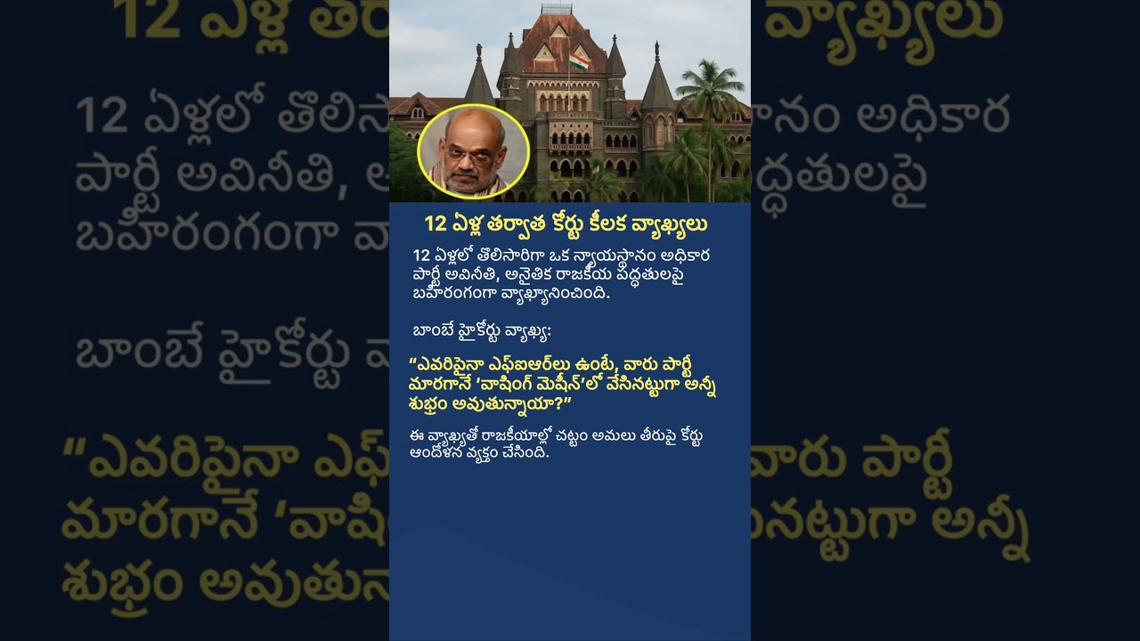 Bombay High Court&rsquo;s Strong Remarks After 12 Years | Big Political Debate