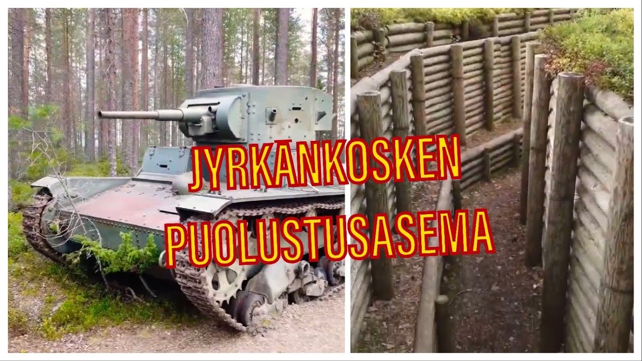 Jyrkänkosken sodanaikainen puolustusasema. Kuhmo