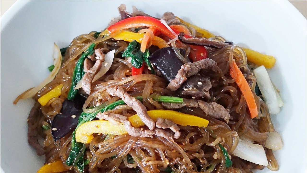 韓式涼拌冬粉做法 | 잡채 | 漂亮又美味的韓國料理 雜菜 | Japchae | 韓國冬粉食譜