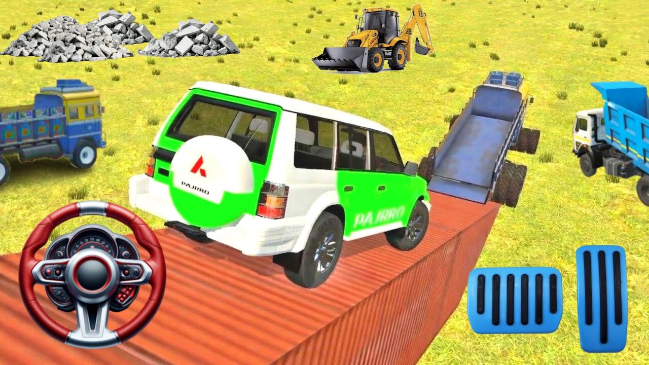 😱Heavy Loading Challenge🔥 Truck Mein pajero + DJ Setup | Ultimate Gaming Fun 🤣 #dj #tractor