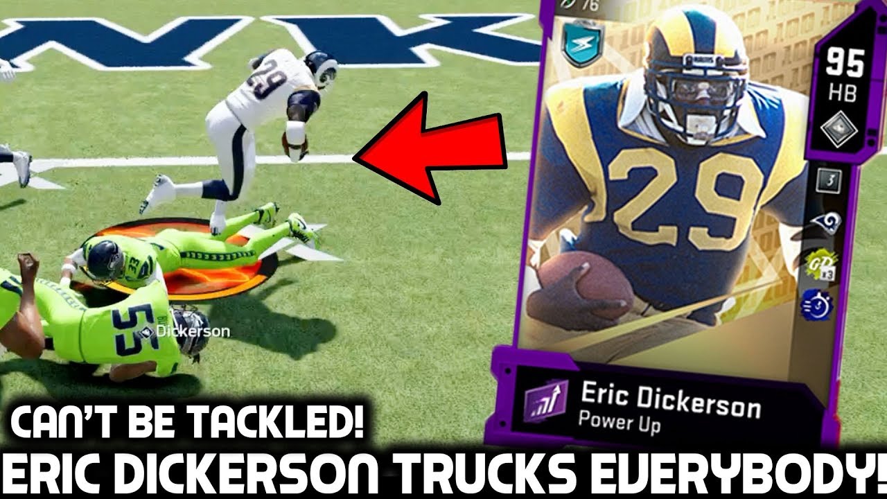 ERIC DICKERSON TRUCKS EVERYBODY! CAN'T BE TACKLED! Madden 20 Ultimate Team