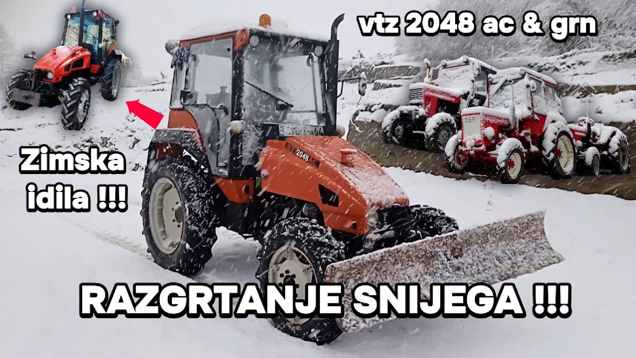 SNIJEG NEPRESTALNO PADA ZIMSKA IDILA RAZGRTANJE  ,LAGANA AKCIJA SA VTZ 2048 AC. 22.11.2024 GODINA