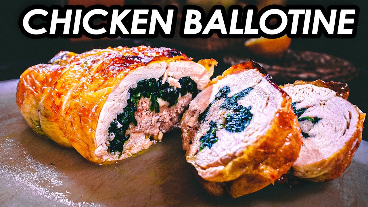 CHICKEN BALLOTINE - Jacques Pepin's Boned Out Chicken Masterpiece