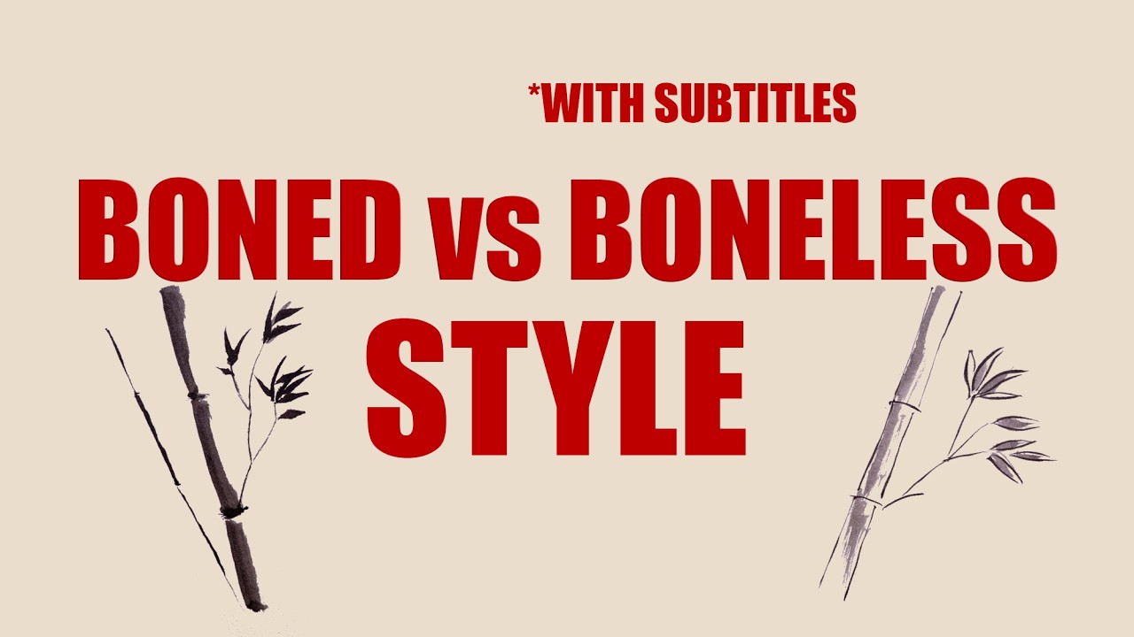 Ink wash painting / Chinese brush painting • Boned vs boneless style of painting 