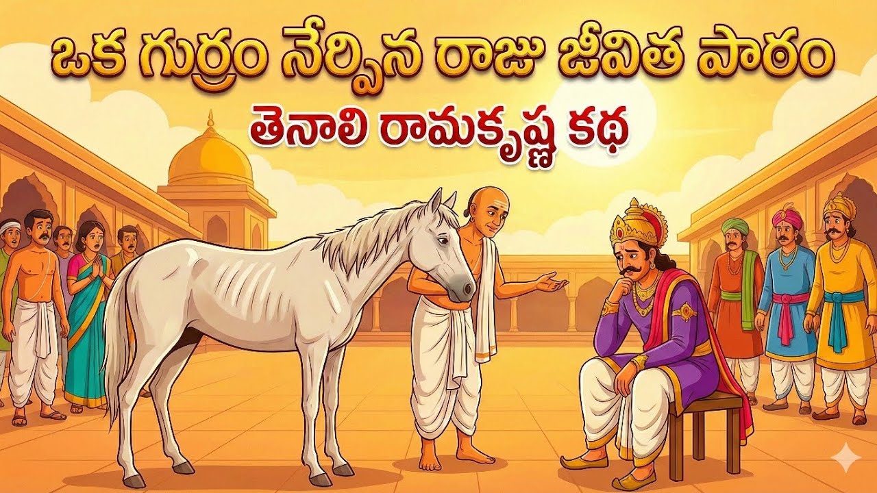 తెలివైన తెనాలి రామకృష్ణుడు |బలం గుర్రాల్లో కాదు మనుషుల్లో ఉండాలి |Telugu moral story |Neethi Kathalu