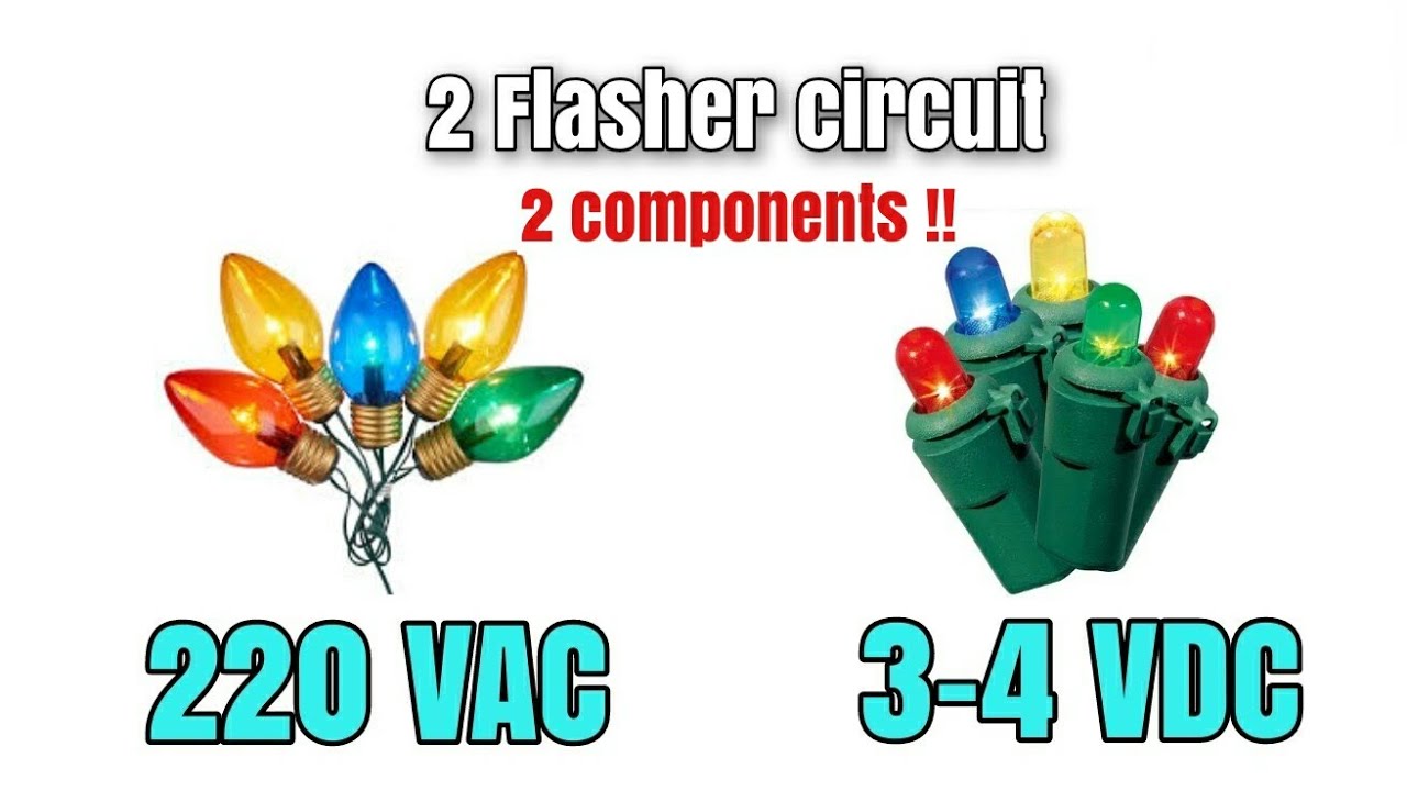 ابسط دائرتين ليد فليشر | 2 way Simple LED flasher circuit