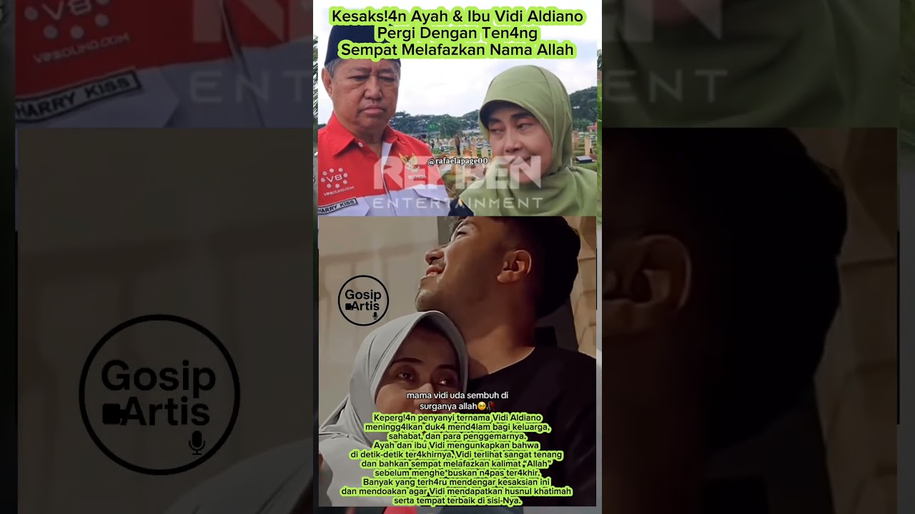 Kesaks!4n Ayah & Ibu Vidi AldianoPergi Dengan Ten4ngSempat Melafazkan Nama Allah#vidialdiano#viral
