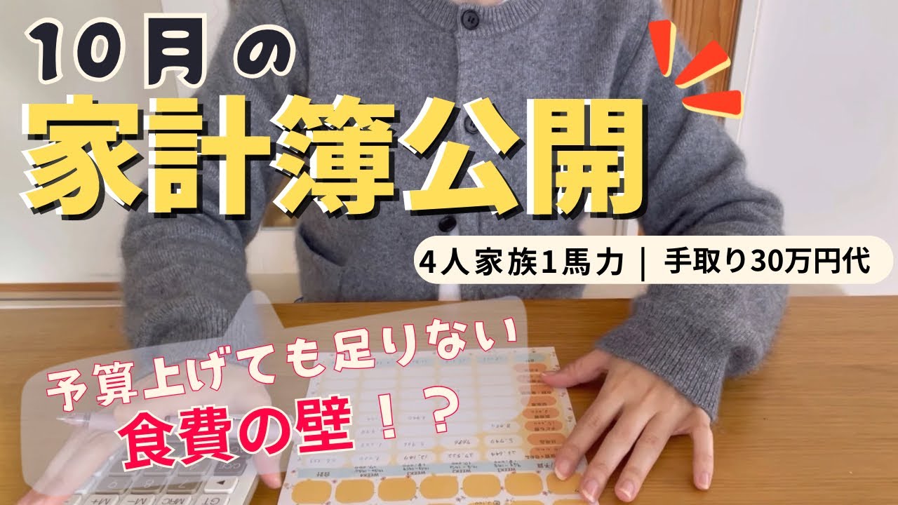 【家計簿公開】音声あり|食費予算6万円に上げたのに大幅にオーバー😂車の維持費高いよね🥲