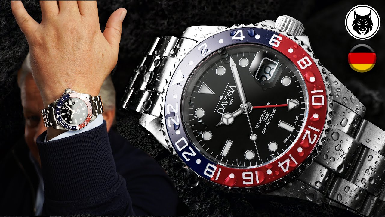 Wer braucht Rolex? Davosa Ternos Ceramic GMT Pepsi Diver - Unboxing - Test - www.watchdavid.de