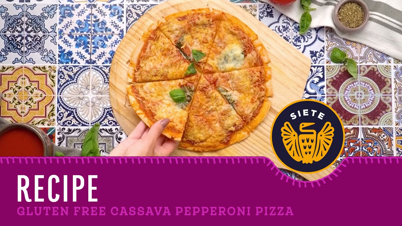 Gluten Free Cassava Pepperoni Pizza