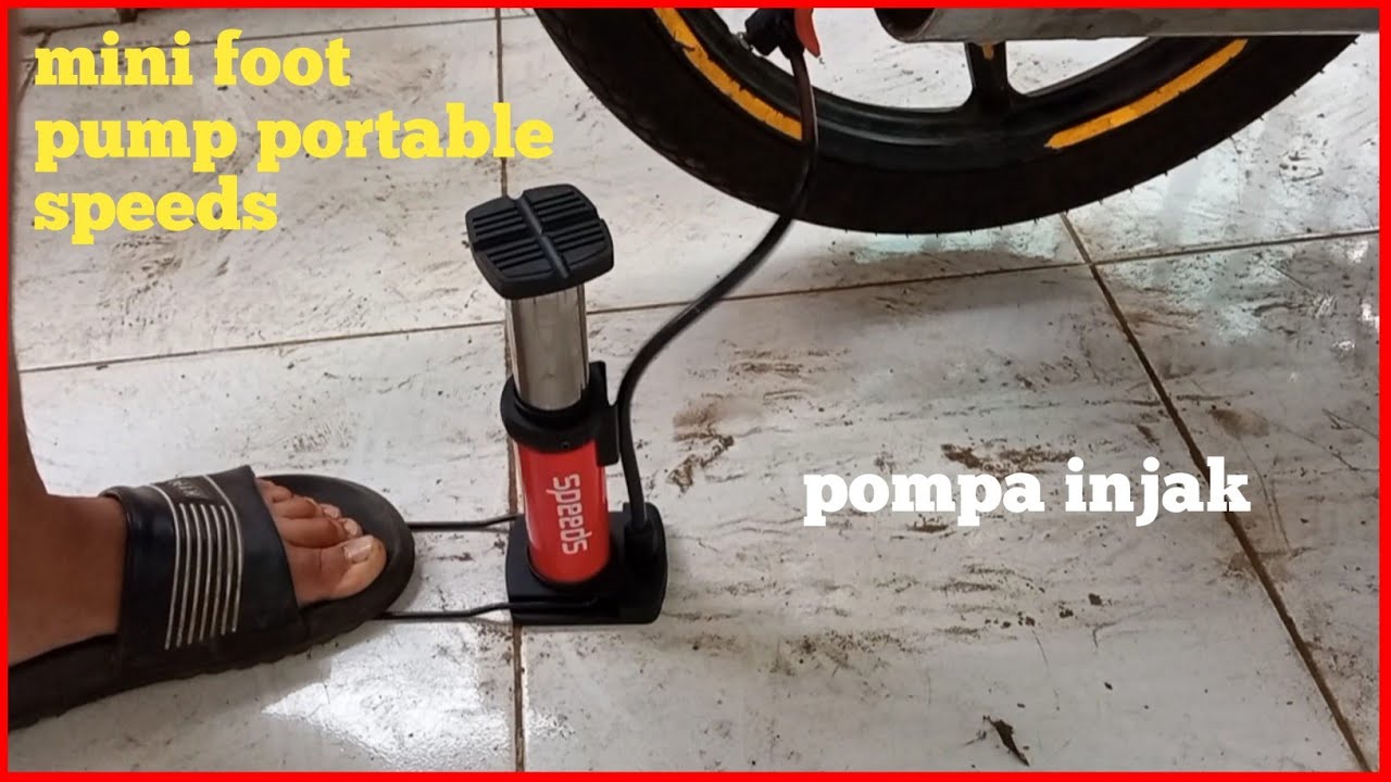 Review dan cara menggunakan mini foot pump portable atau pompa injak untuk sepeda dan motor