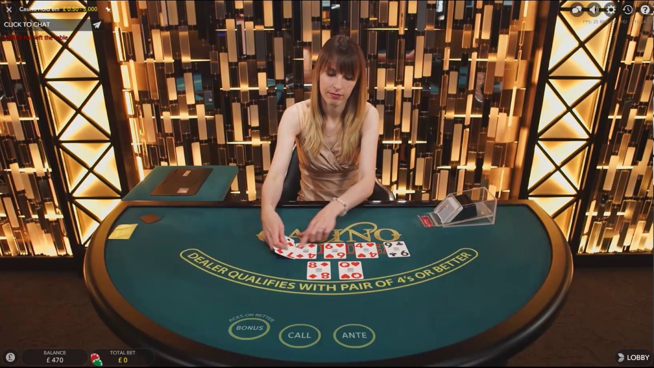 500 фунтов стерлингов против Evolution Live Dealer Casino Holdem