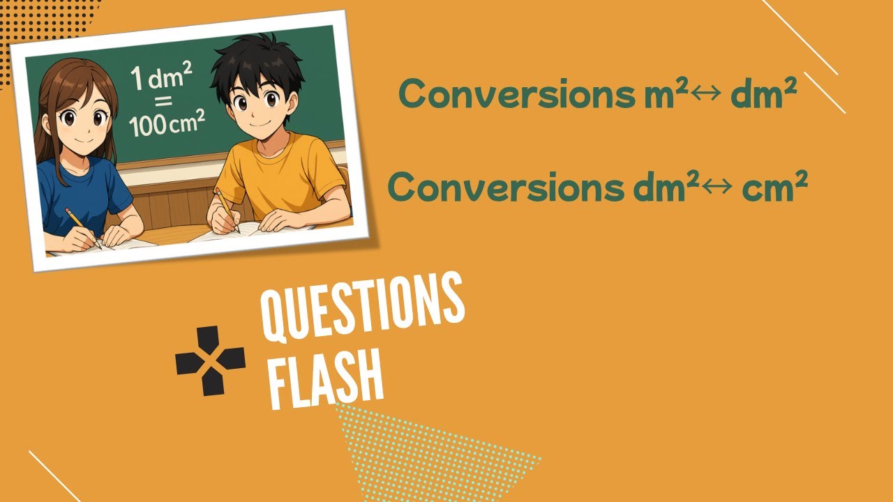 🎯 Questions flash – Conversions d’unités d’aire