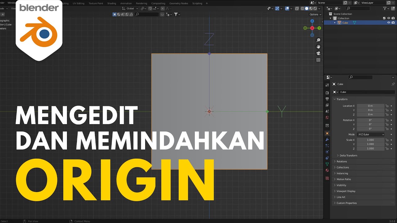 Mengedit & Memindahkan Origin | Blender Tips & Trik