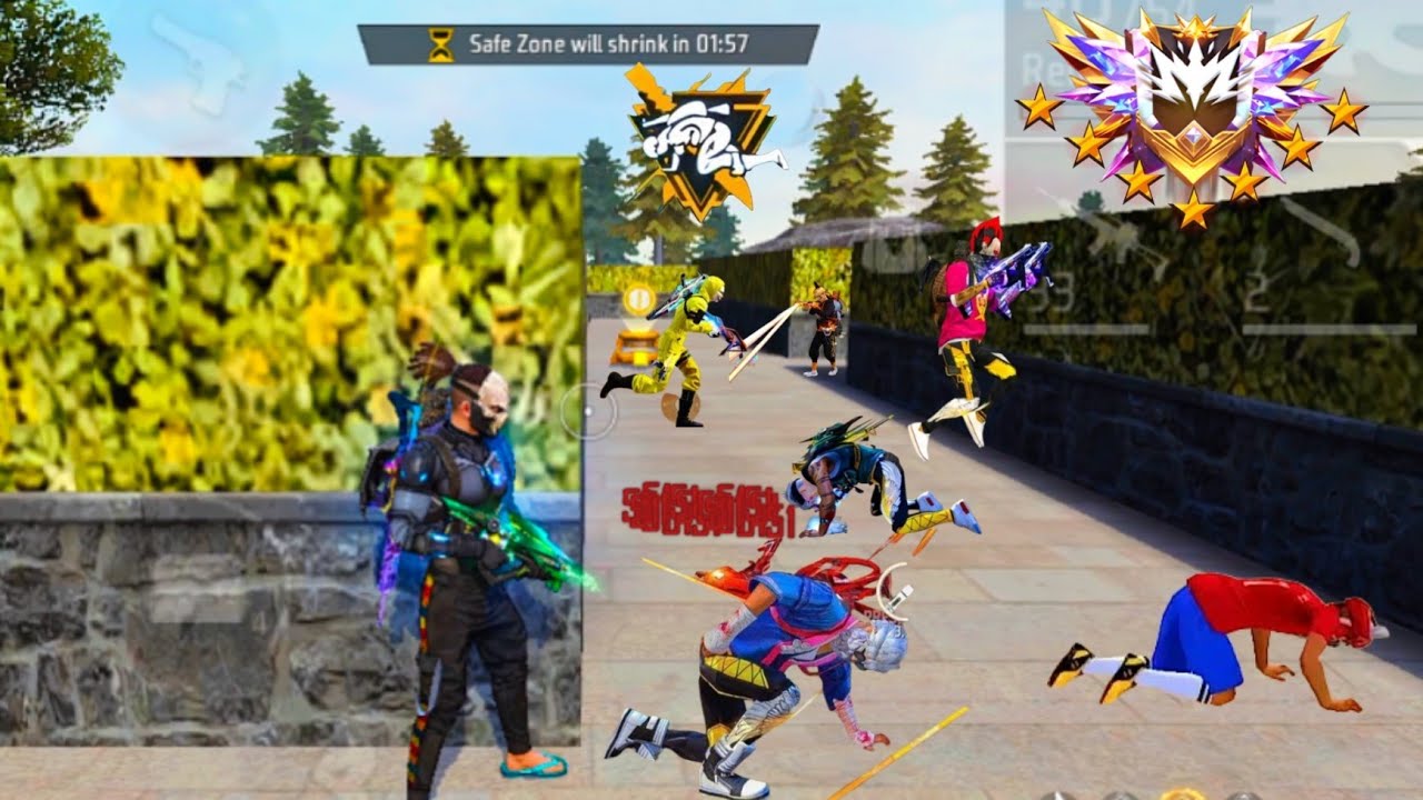Only Peak Challenge 💪 In Three Vs Squad 🤯Binod 666 - Free Fire Max 💖