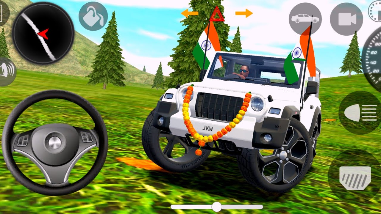🔥Modified Mahindra Thar 🚙(Dollar Song )🇮🇳 Games: Indian cars simulator 3D