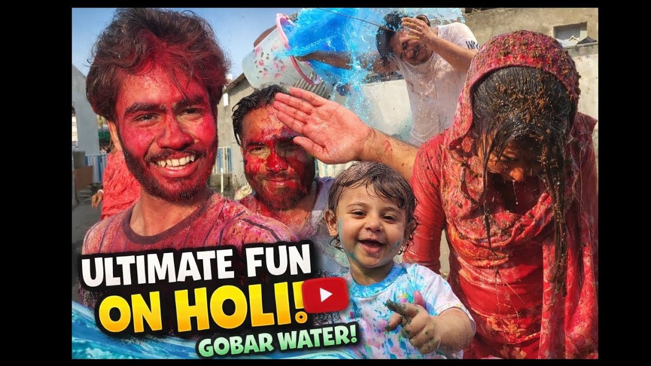 Gobar Se Holi Kheli 😭 Ultimate Holi Fun 