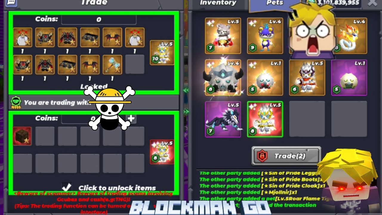 🔥ПРОДАЙТЕ МОЕГО РЕДКОГО ТИГРА В 🤑💵 БОГАТАЯ СИСТЕМА ТОРГОВЛИ В OVERPAY В SKYBLOCK BLOCKMAN ПЕРЕЙДИ...