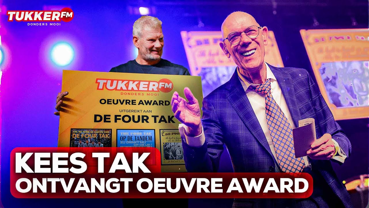 Kees Tak ontvangt Oeuvre Award tijdens Donders Dikke Tentparty | Tukker FM