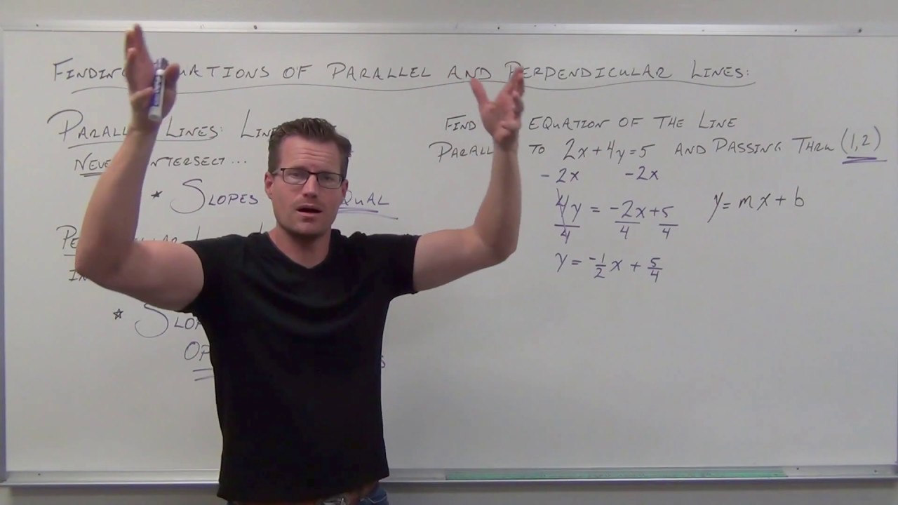 Finding Equations of Parallel and Perpendicular Lines (TTP Video 43)