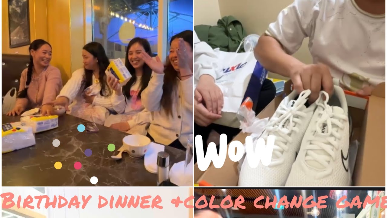 Color change game🩷💜🩵wid ladies..Anday ko gifts 🎁 reveal #explorepage #birthday #dubai 
