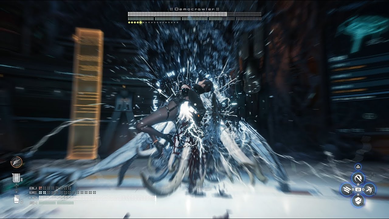 No-Hit - No Tachy Mode - Hard Democrawler Fight - Stellar Blade