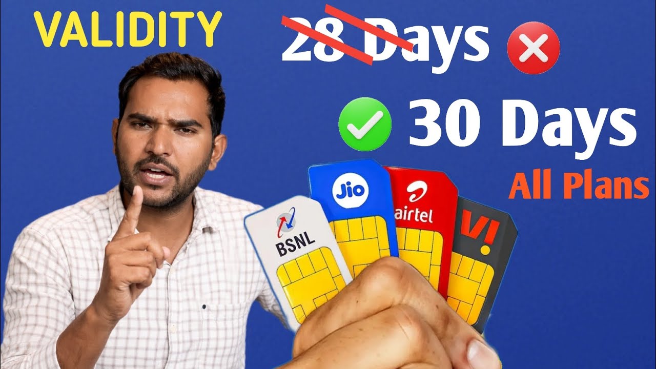 Recharge Plans validity 30 Days ! govt New Rules