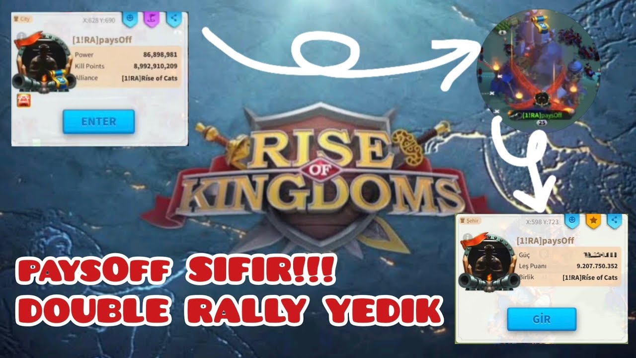 DÜŞMAN BENİ SIFIRLAMAYA ÇALIŞTI! KİLİT İLE RALLY YEDİK! (Rise of Kingdoms)