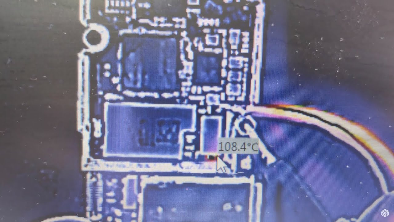 Мы исправили материнскую плату телефона iPhone X, которая была замкнута с помощью тепловой камеры!