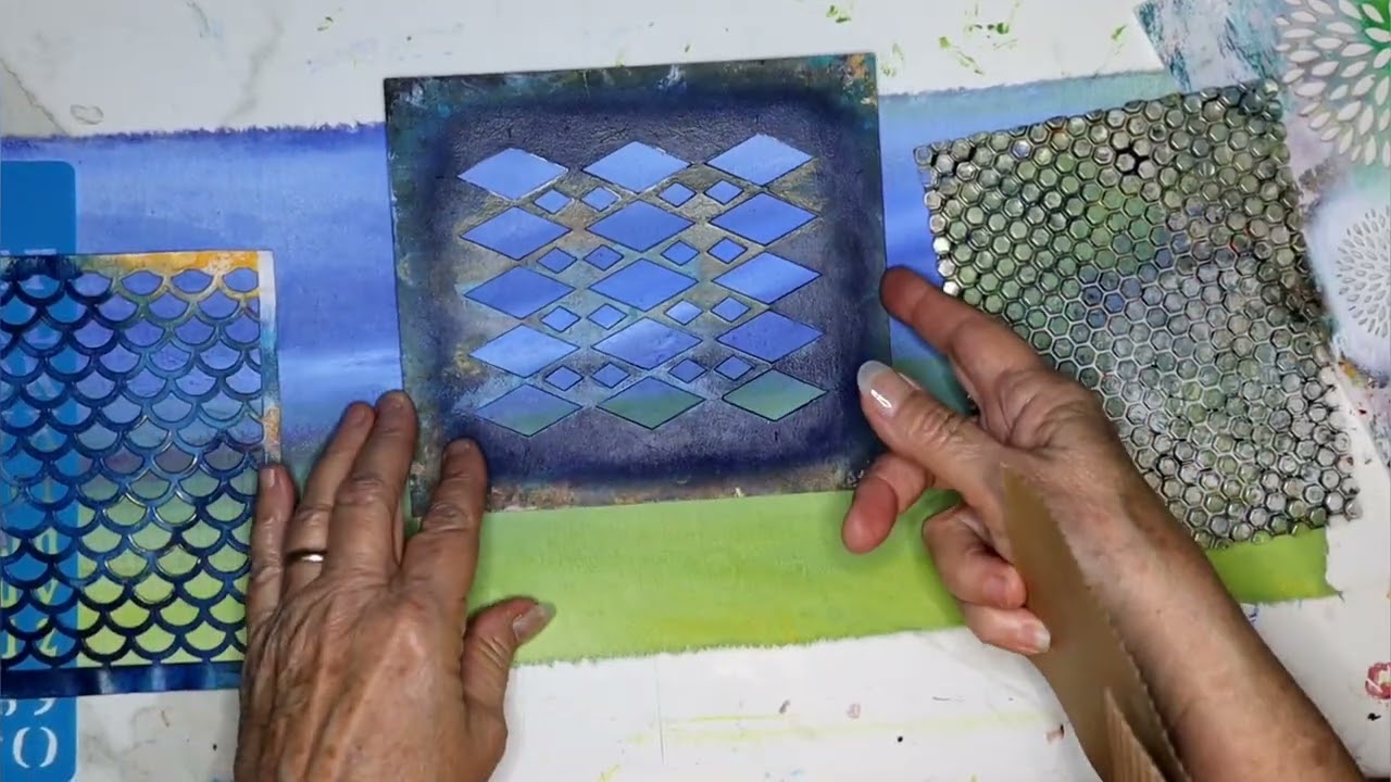 HOW TO CREATE GARDEN FLAGS USING ACRYLICS AND STENCILS ON FABRIC