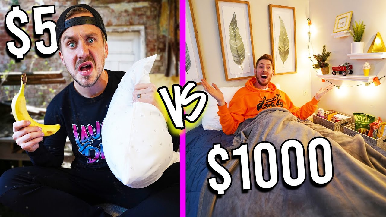 $5 VS $1,000 SLEEPOVER! *Budget Challenge*