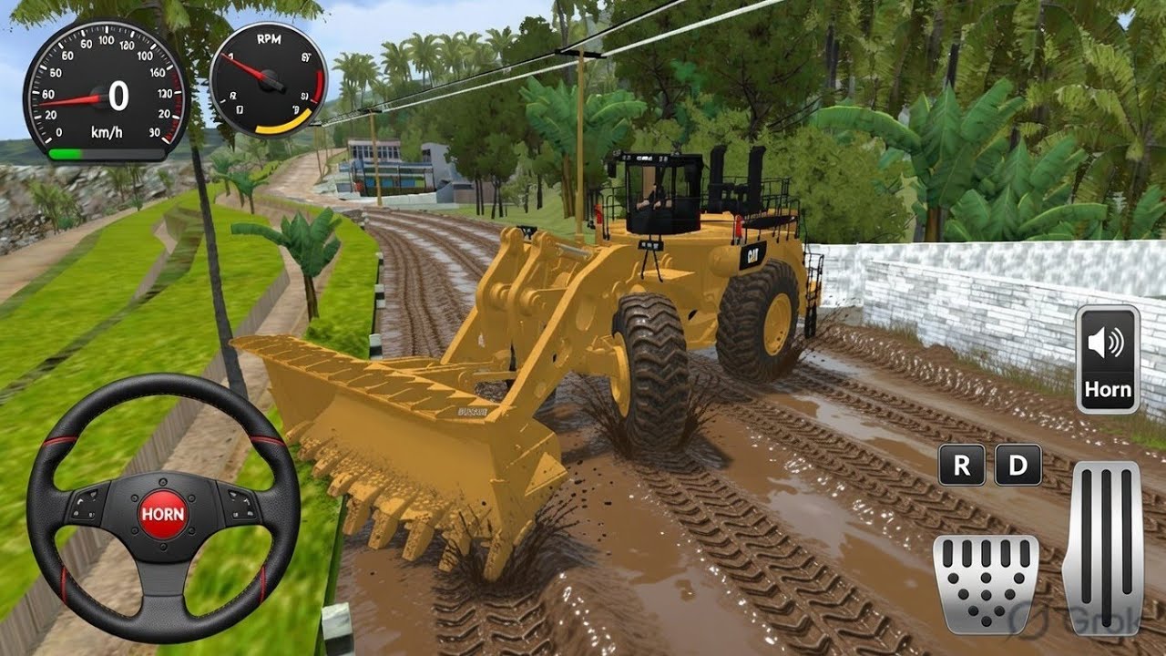 Caterpillar 994F Heavy Duty Wheel Loader | Mud Off-Road Map 😱 | Bus Simulator Indonesia Gameplay 