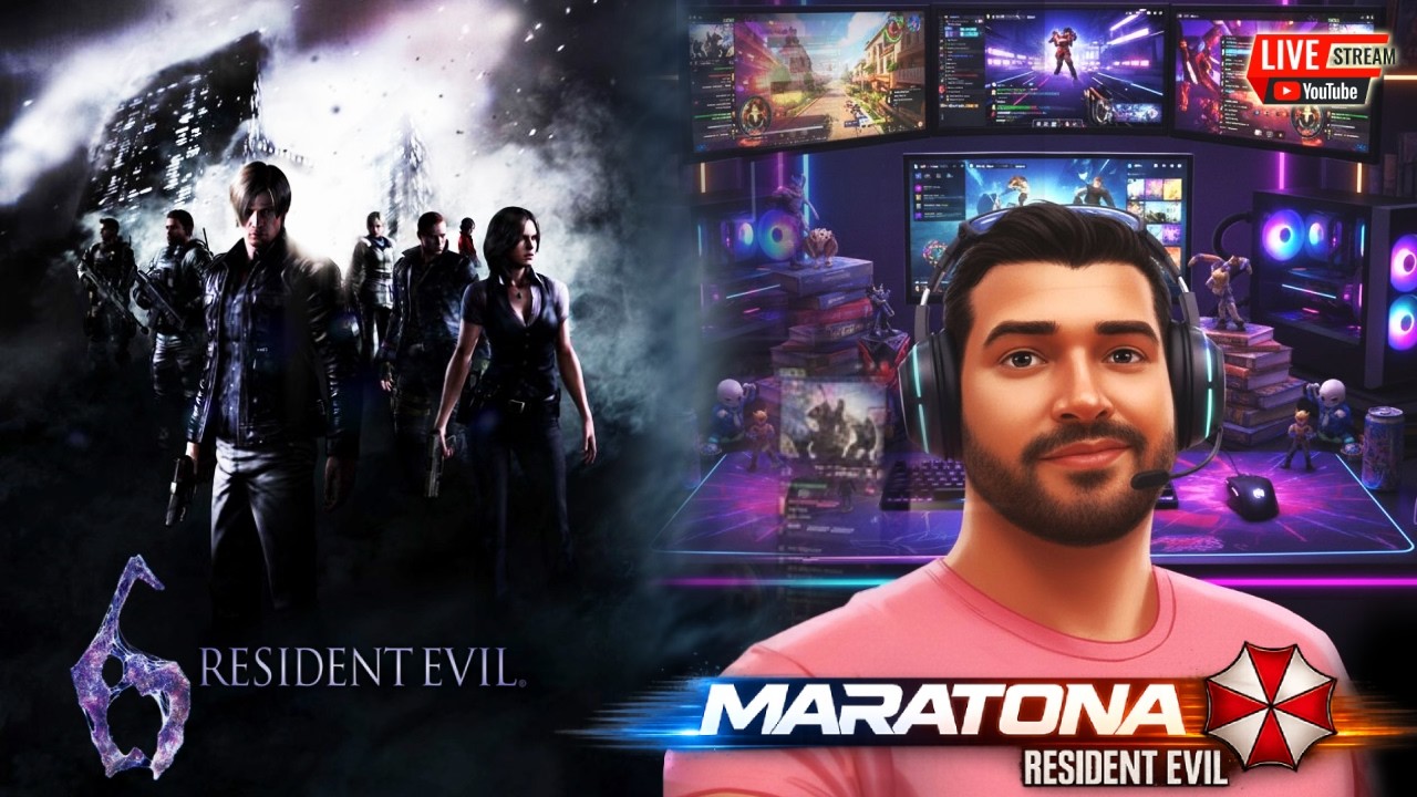 MARATONA RESIDENT EVIL ATÉ O REQUIEM - JOGANDO RESIDENT EVIL 6 #FINAL