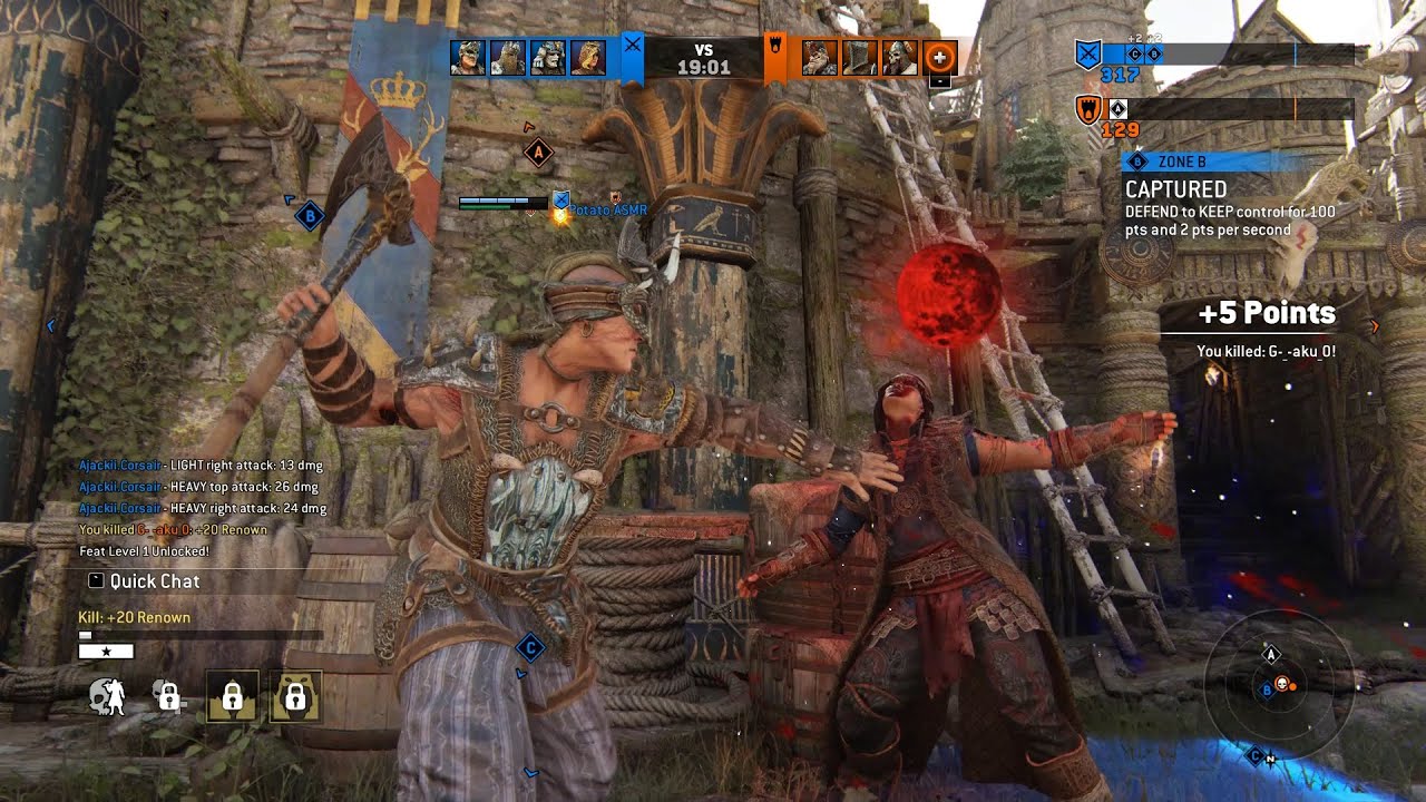 [For Honor] Multiplayer 4V4 Viking Hero  -Berserker- double axe