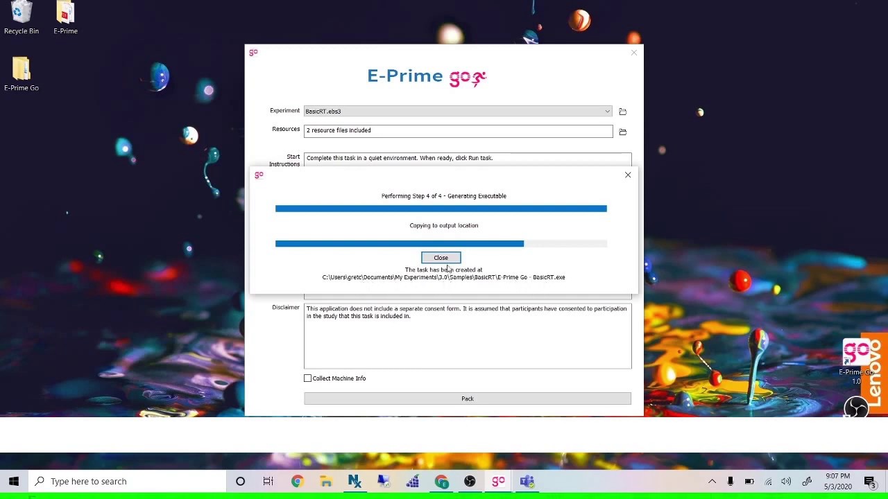 Using E-Prime Go with Google Drive