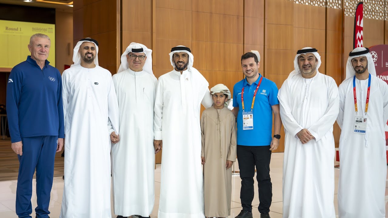 Sheikh Nahyan bin Zayed Sheikh Theyab bin Mohammed bin Zayed witness Abu Dhabi Masters Games 2026