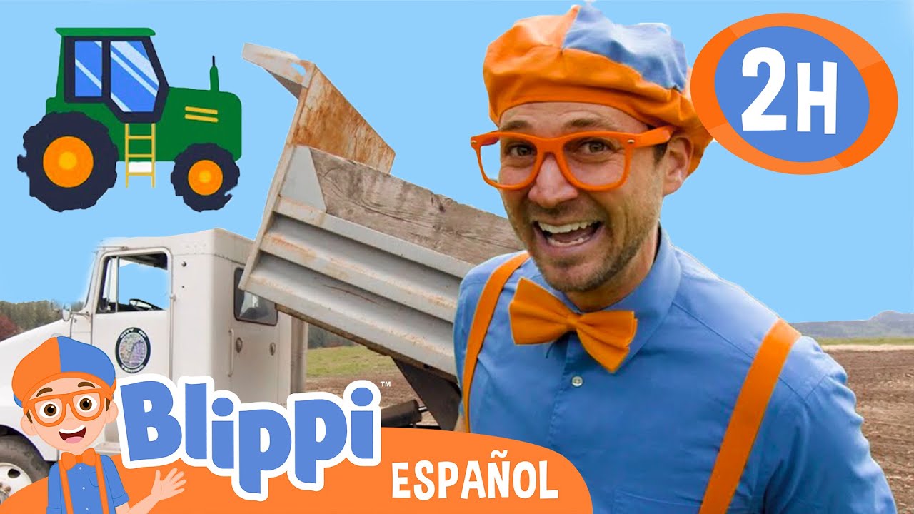 Blippi con el tractor y el camión de volteo | Moonbug Kids Parque de Juegos