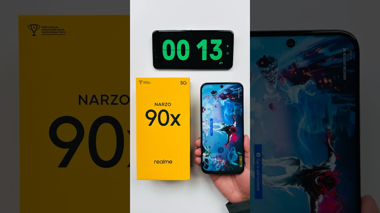 Realme Narzo 90x 5G Free Fire Game App Open Speed Test 