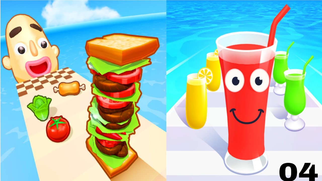 Sandwich Runner Vs Juice Run New Update All Levels Gameplay Android Ios 