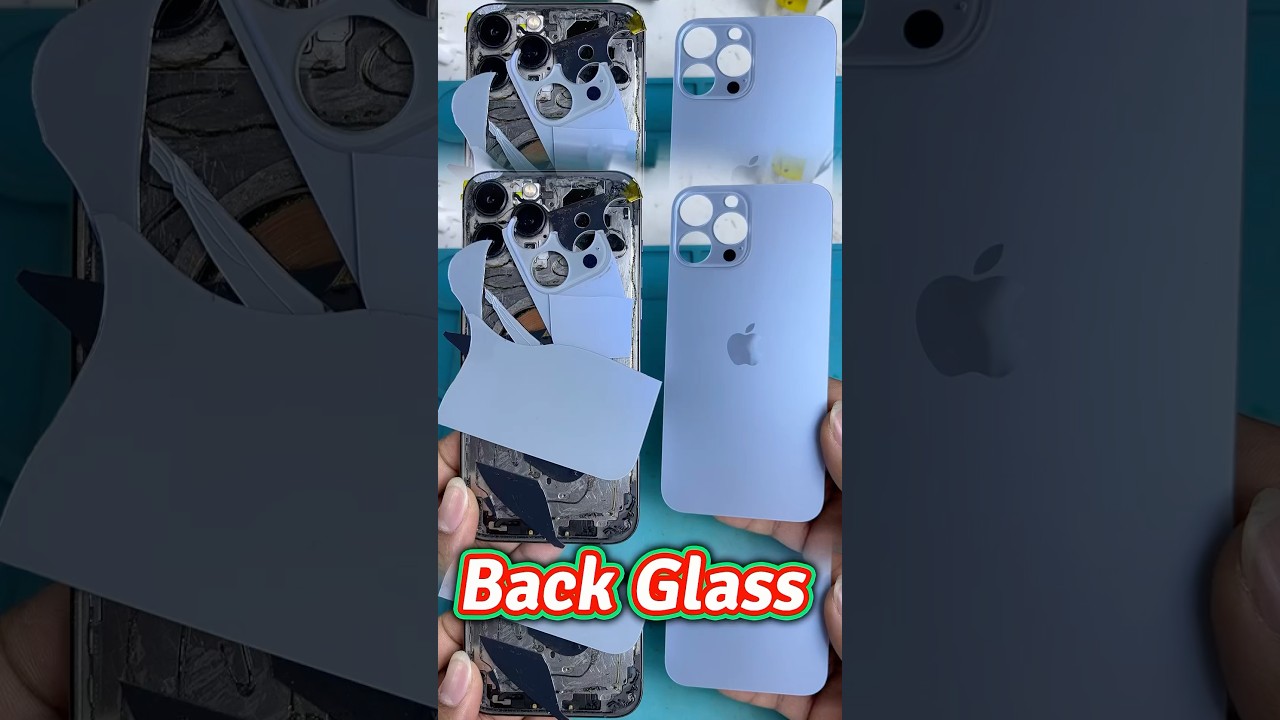 How to Replace iPhone 13 Pro Back Glass in 3 Minute #iPhoneRepairDIY #BackGlassReplacement #TechFix