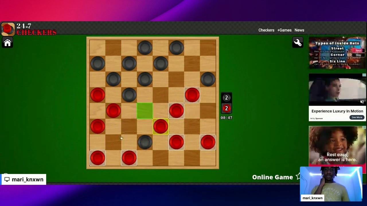Playing Checkers Online