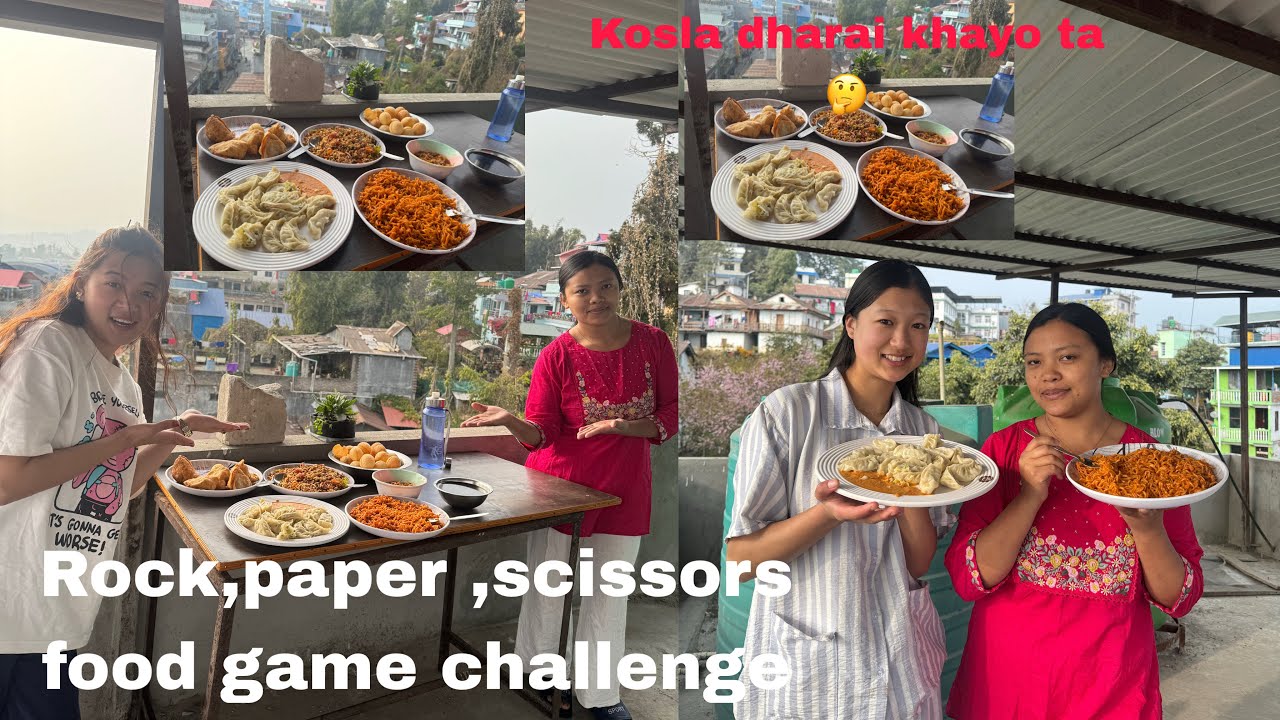 Rock ,Paper ,Scissors  food challenge || 