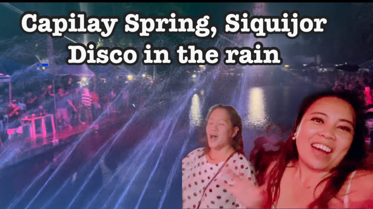 Disco night in the rain in San Juan, Siquijor, Philippines.