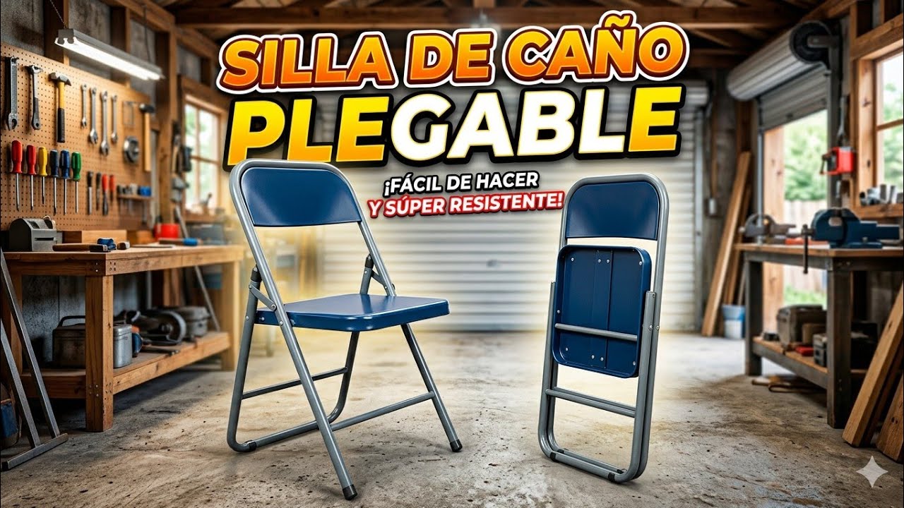 DIY Como hacer SILLA plegable de CAÑO , muy simple !!