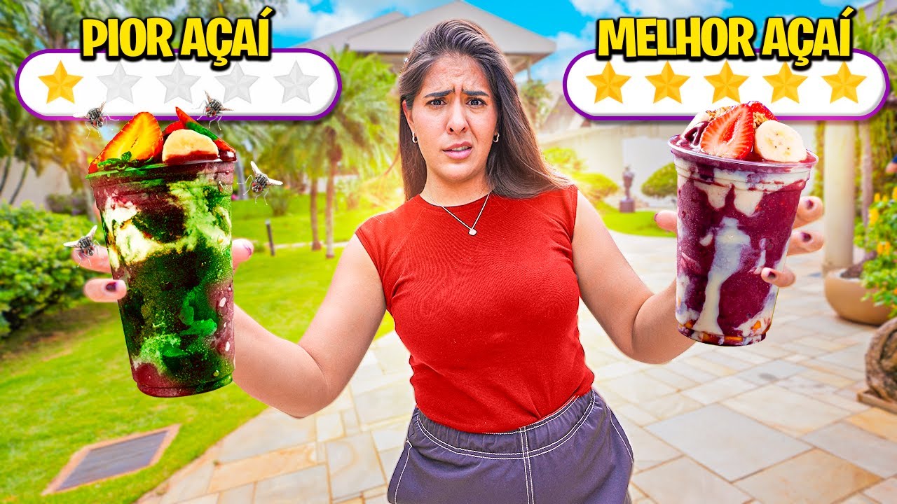 PROVEI O AÇAÍ DE PIOR E MELHOR AVALIAÇÃO DO IFOOD