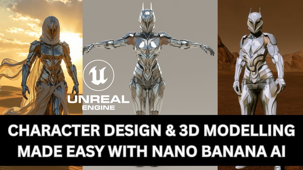 Easy Character Concept Design & Modelling with Google Nano Banana, Rodin & Unreal Engine UE5