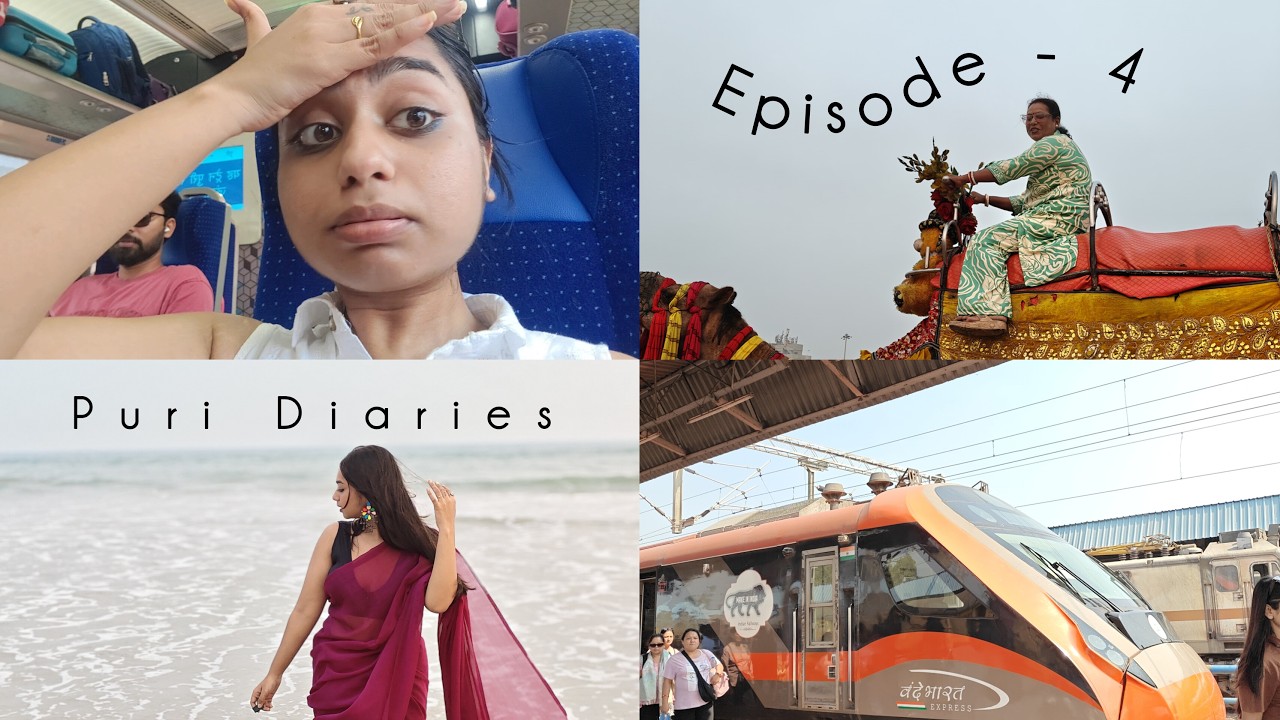 We almost missed our train😳and did a aesthetic photoshoot by the beach|Puri day 4