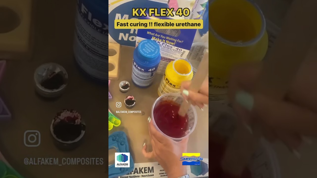 KX Flex 50, super fast setting, flexible Clear Urethane rubber for casting @smoothon