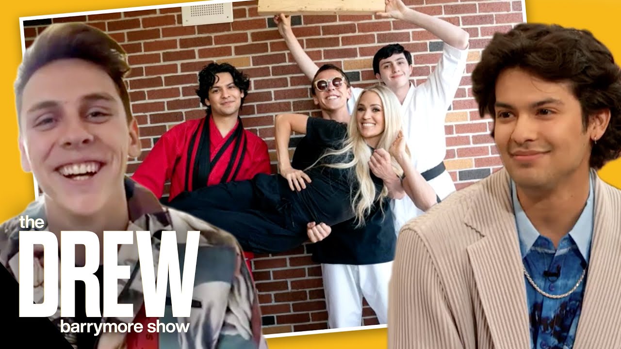 Jacob Bertrand and Xolo Maridueña on Carrie Underwood's Cobra Kai Cameo
