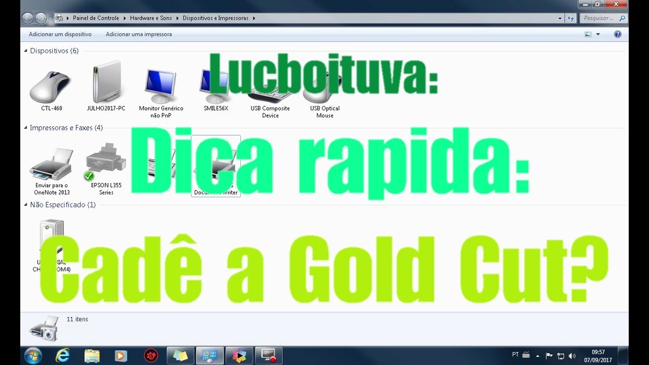 Gold cut plotter de recorte\configurando porta- 2